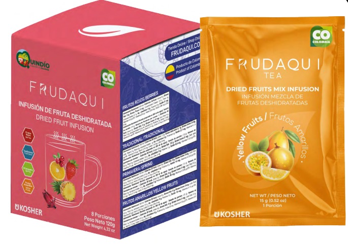 INFUSIÓN DE FRUTAS DESHIDRATADAS 15g X 8 Uds FRUTOS AMARILLOS